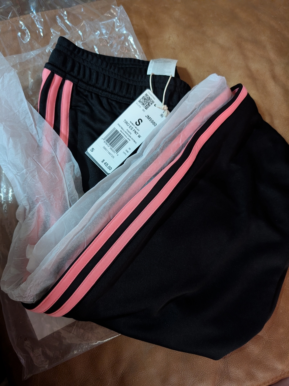 Adidas Pink Black Pants Nwt Small